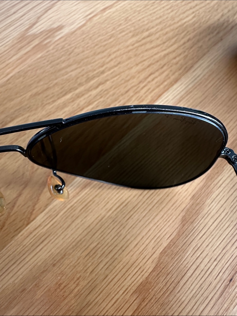 Ray-Ban Men's Black Aviator Sunglasses with Brown Case and Gold Accents - Picture 6 of 11